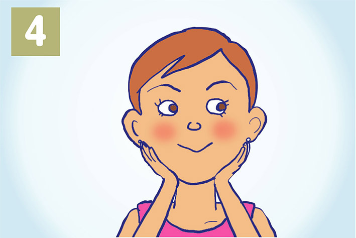 同じ要領で目玉を左右に10回動かす。