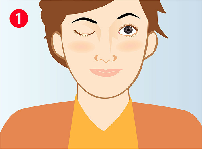 まばたき体操のイラスト