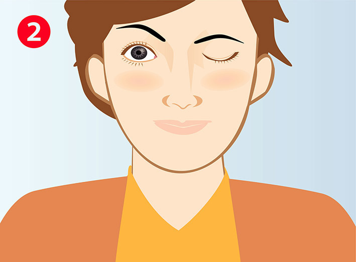 まばたき体操のイラスト