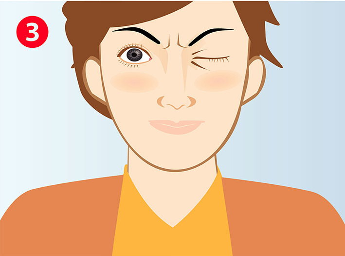 まばたき体操のイラスト