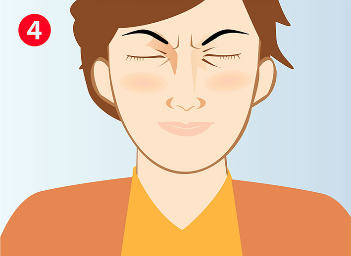 まばたき体操のイラスト