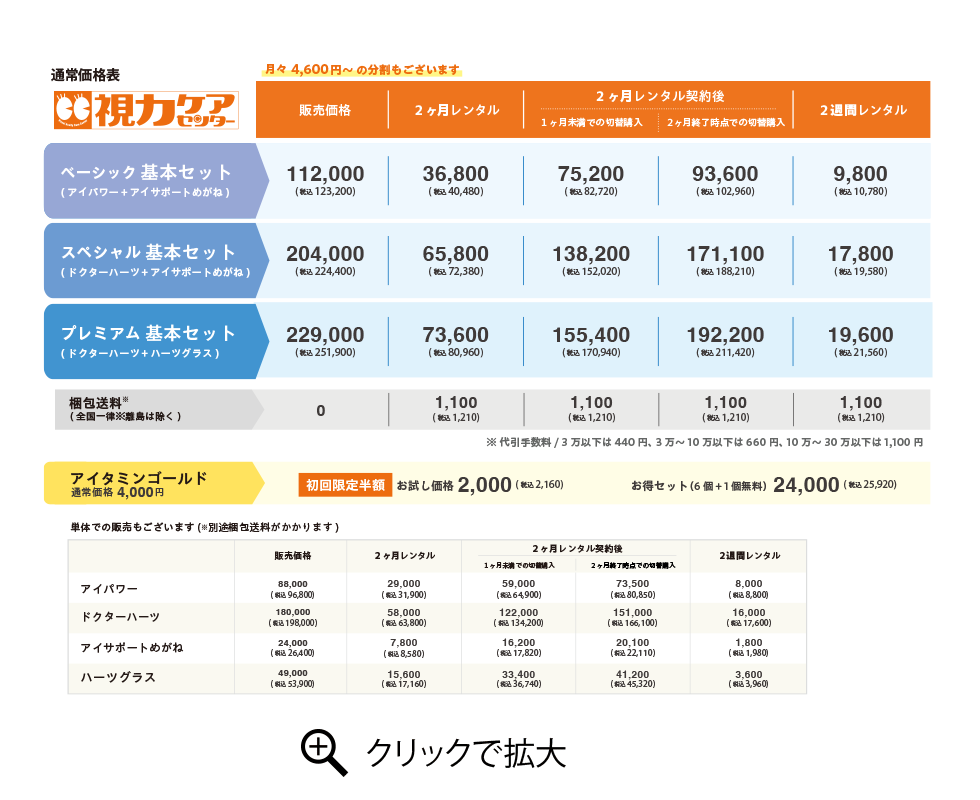 通常価格料金