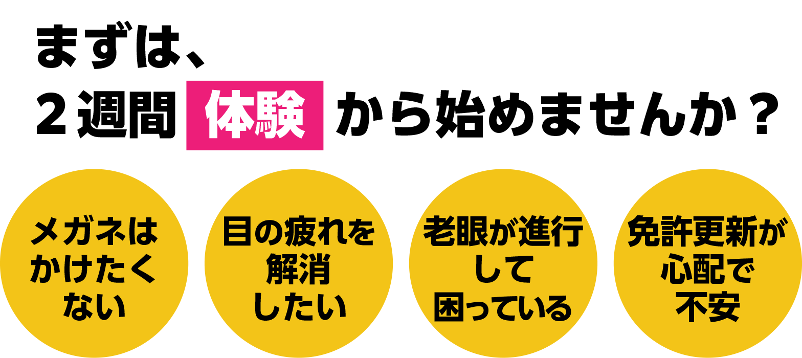 まずは、2週間体験からはじめませんか