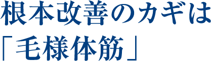 根本改善のカギは「毛様体筋」