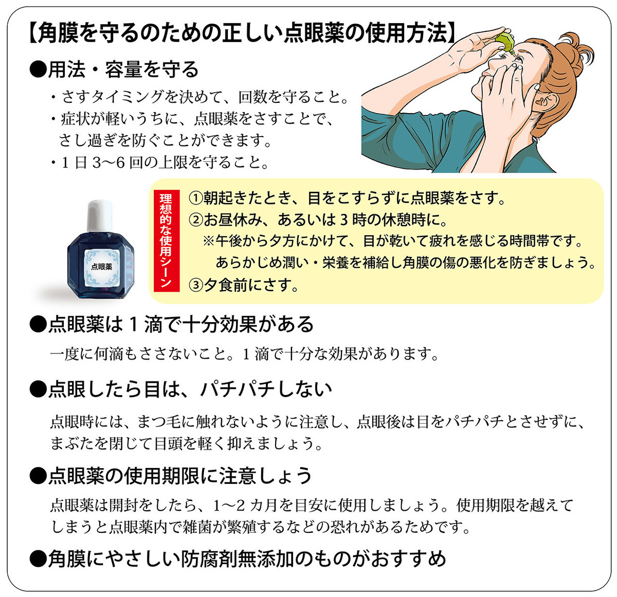 1日何度も目薬使っているのに良くならない。原因と対策は!